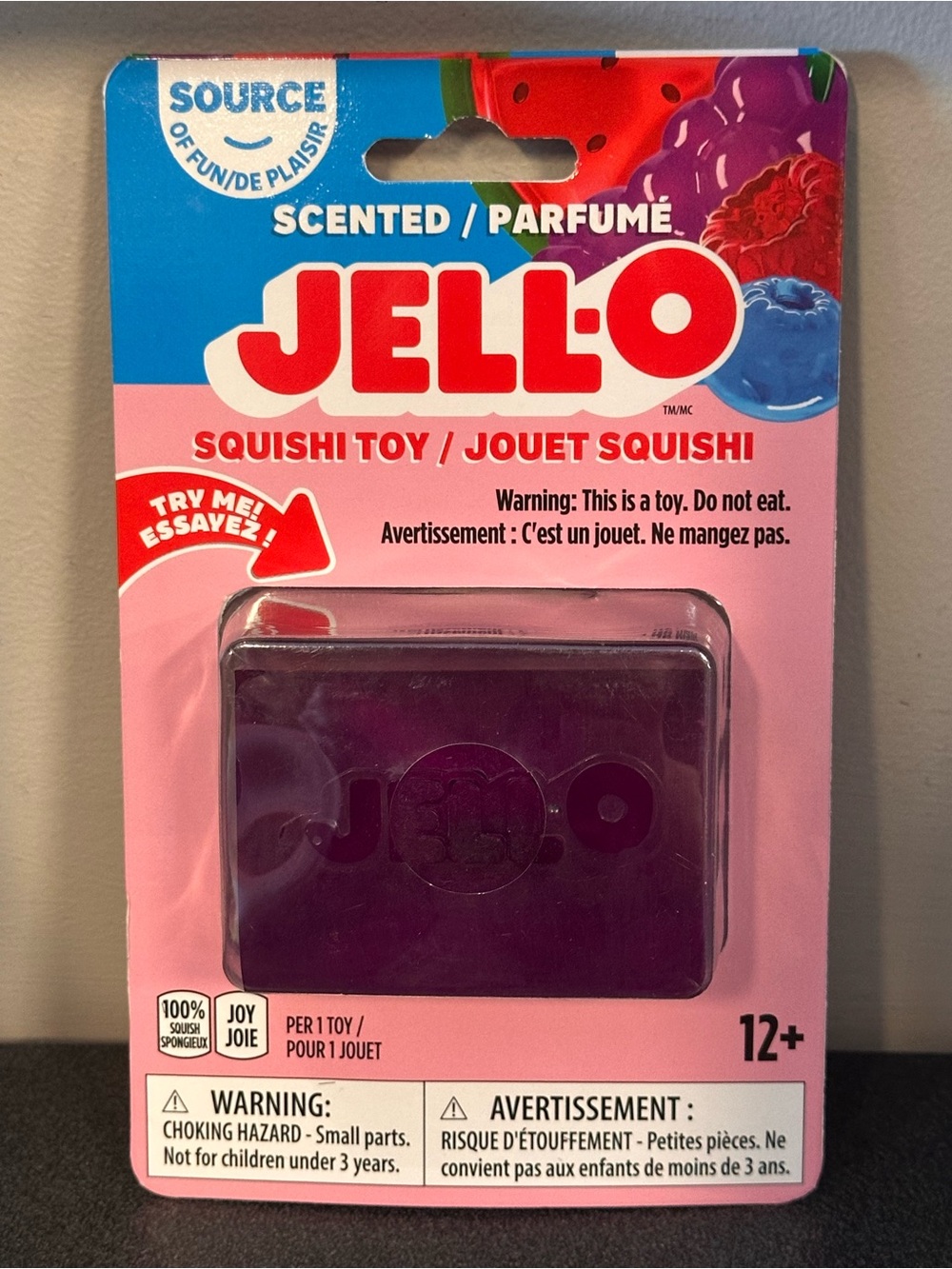JELL-O Grape Scented Squishy Toy NIP Official Licensed Fidget Stress Toy Gift